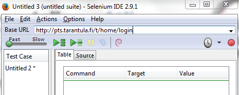 Selenium IDE Login Script